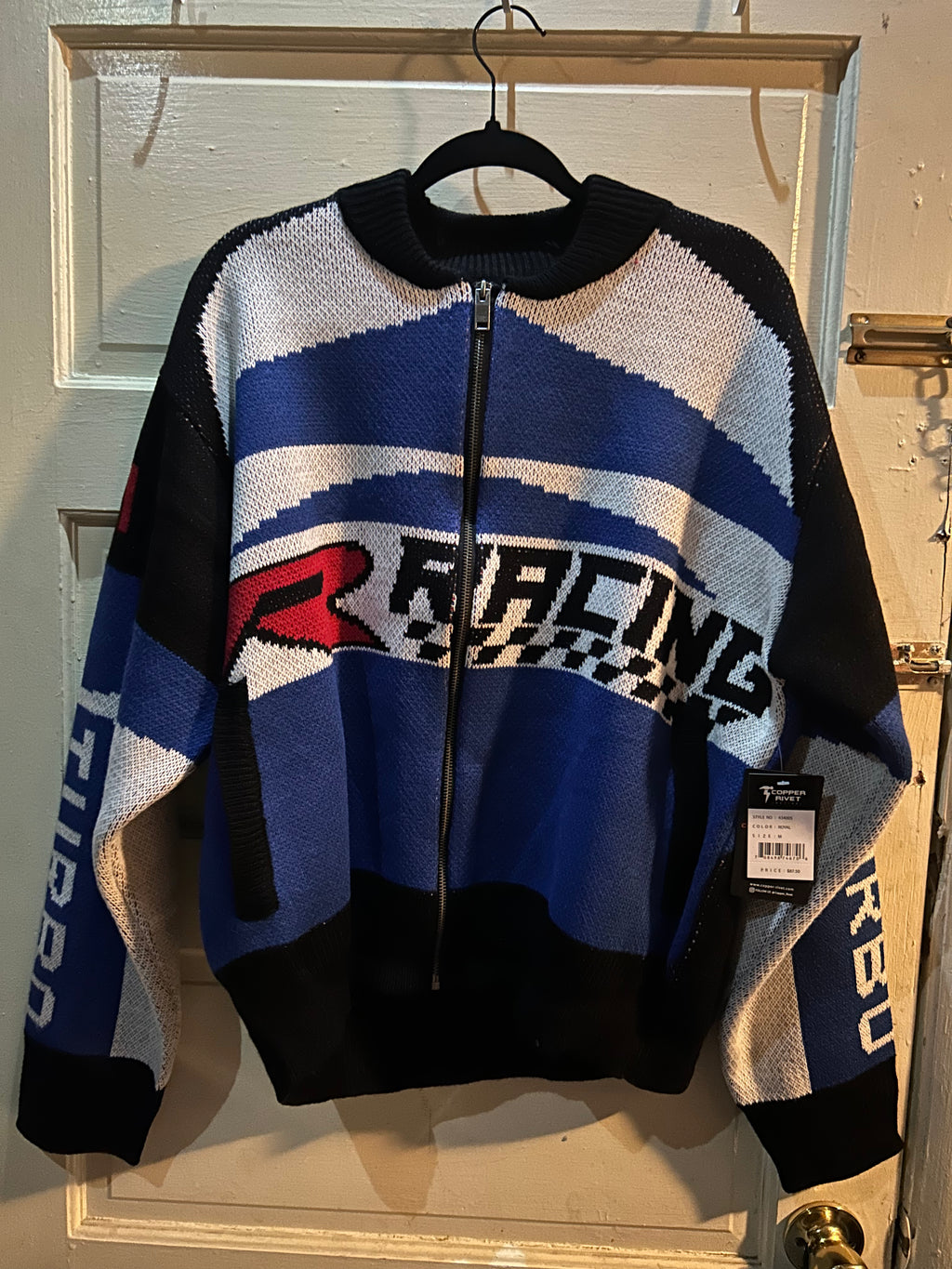 Copper rivet racing jacket